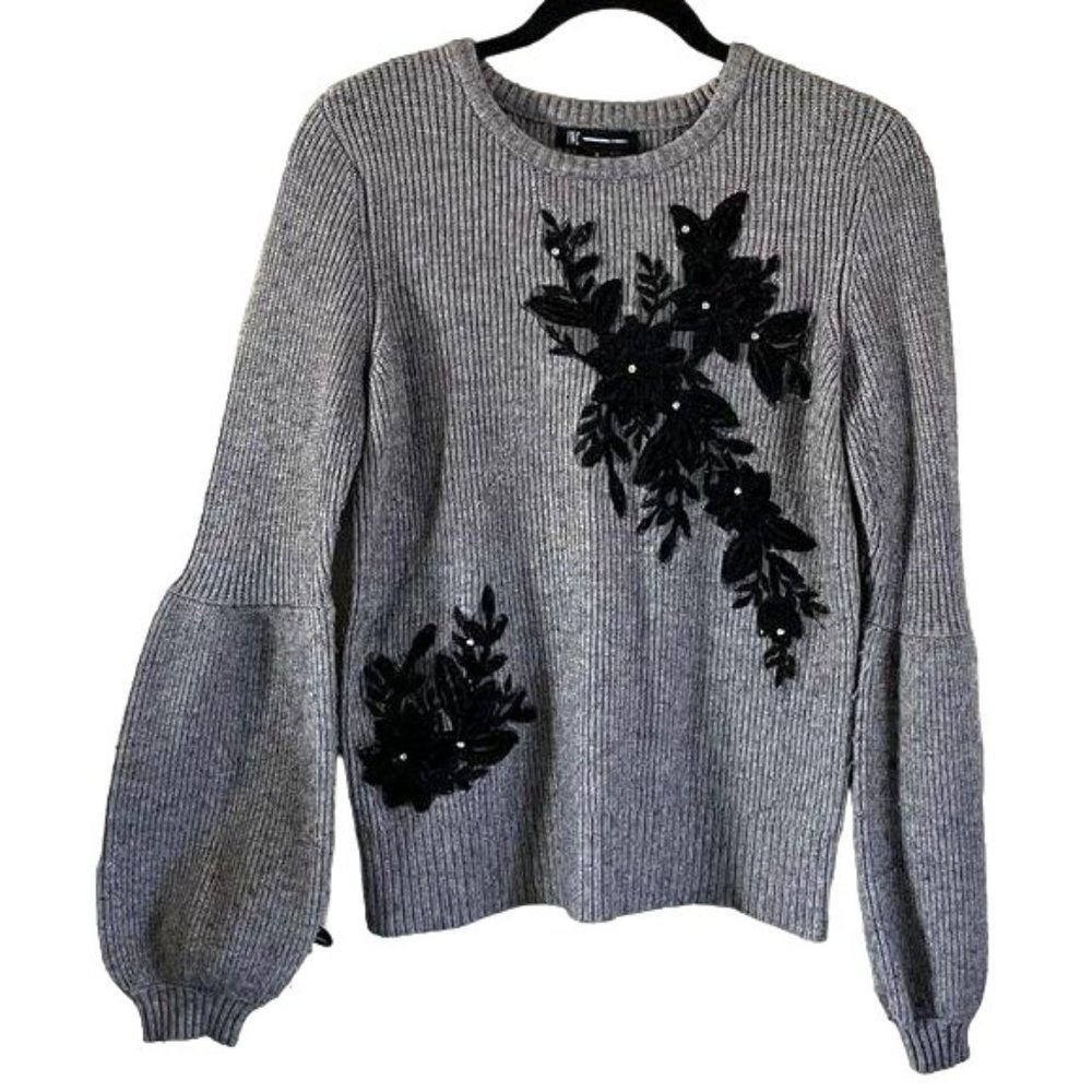 I.N.C. International Concepts Gray & Black Sweater - Picture 1 of 10